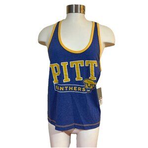 Pitt Panthers Lovemore Racerback Tank Blue NCAA Shirt Women's M New Colosseum